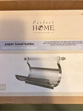 Brushed Stainless Steel Paper Towel Holder - Silver